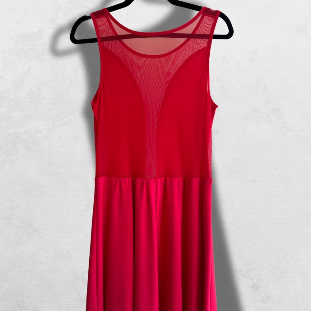 Plunging Mesh RED dress